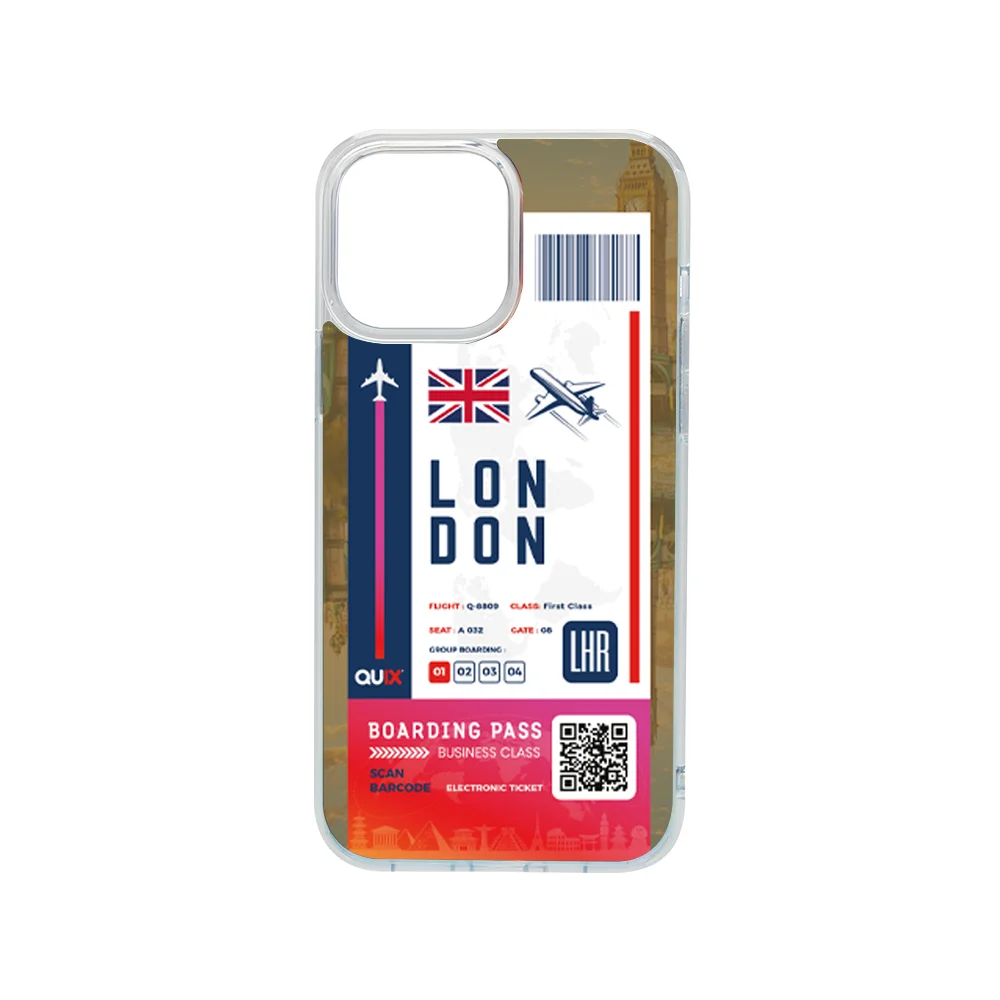 London boarding pass iphone 13 case